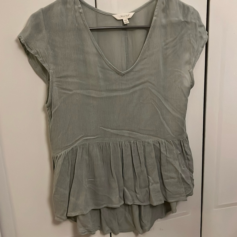 Sim & sam grey short sleeve blouse